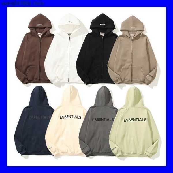 

men's hoodies sweatshirts grey essential high street loose cardigan zipper coat, Black