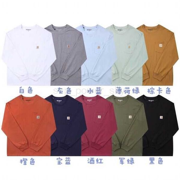 

men's hoodies carhart designer sweatshirts winter fashion brand luxury classic small size pocket long sleeve backed round neck versatil, Black