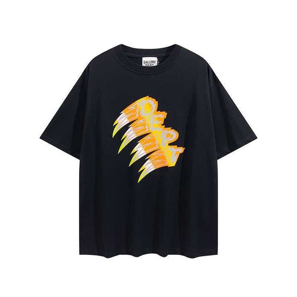 

many stars have the of galleryes dept design pattern large round neck pullover short sleeve men and women backing te, White;black