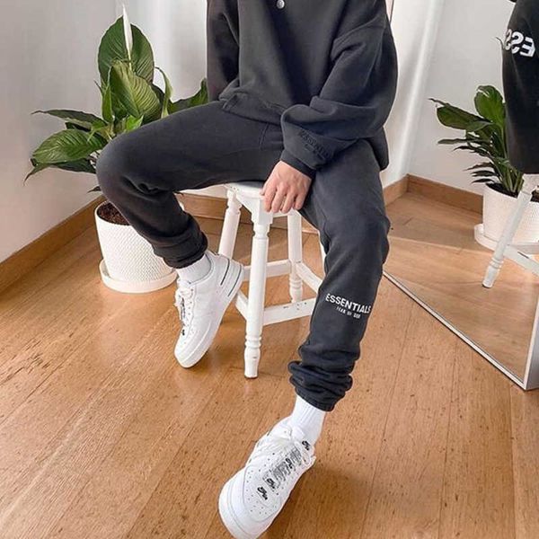 

fashion couples essentials casual pants fog season 7 double thread trousers esentails toilet 7th, Black