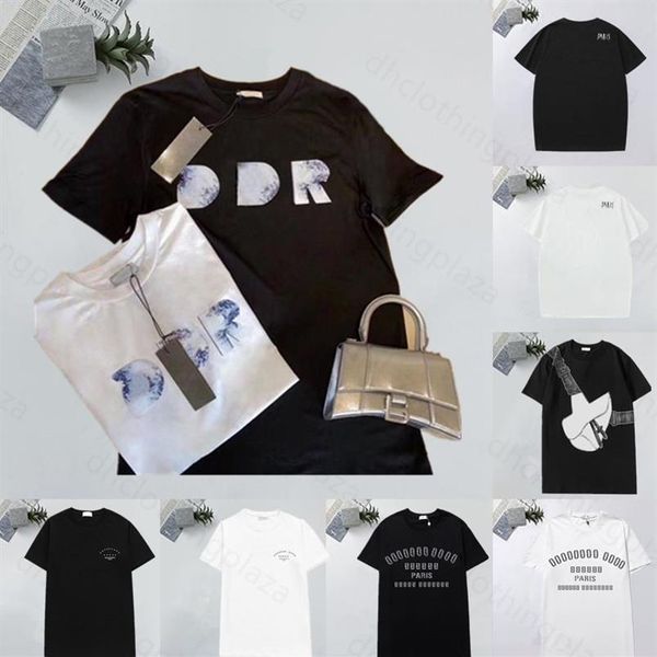 

2021 men casual t shirt size s-3xl mans designer t-shirts luxury man tee short sleeve mens women t-shirt with letters print short-305l, White;black