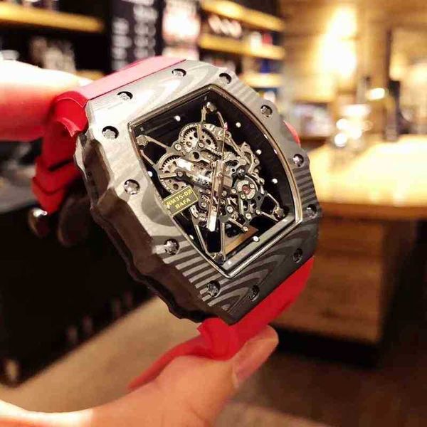 

luxury mens mechanics watch richa fashionable hollow men s with imported automatic mechanical movement ntpt full carbon fiber material to c