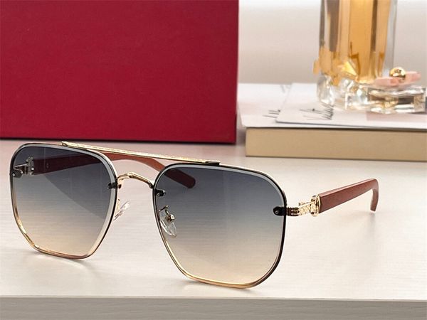 

new design fashion sunglass frame wooden mirror leg classic fashionable men uv400 with case, White;black