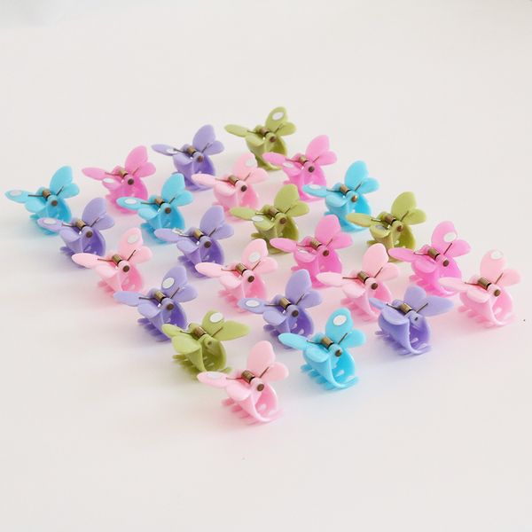 

butterfly hairpins hair claw clips accessories fashion jewelry clippers headpiece 5 colors 24 pcs set, Black;brown