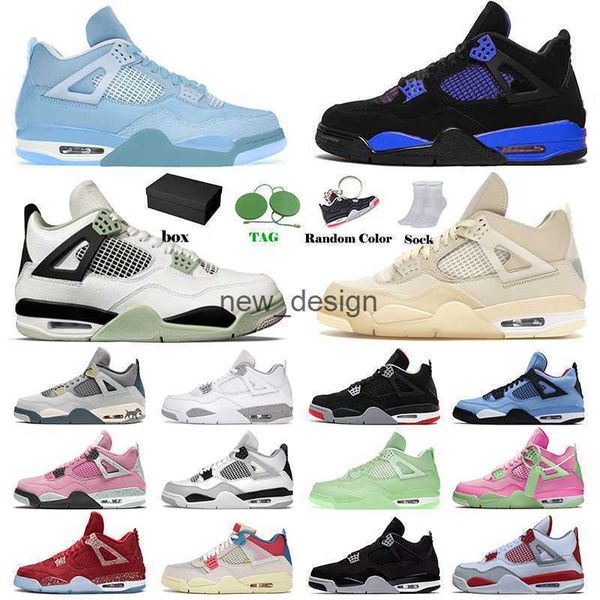 

with jumpman j4 4s mens womens basketball shoes 4 iv retro designer cactus jack blue thunder sb bred peach craft pink sports