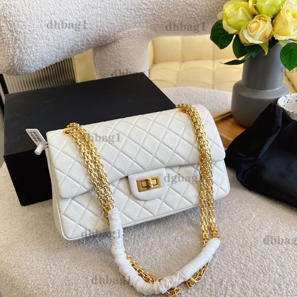 

classical 2.55 flap bag square ring gold silver chain original hardware genuine leather diamond lattice designer handbag shoulder crossbody