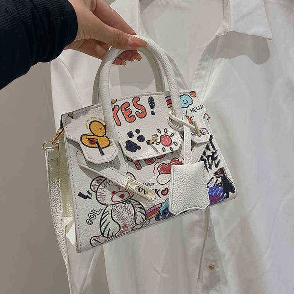 

evening bag graffiti luxury designer s woman crossbody s for women totebag women's handbag 2022 trend purses and handbags y220421
