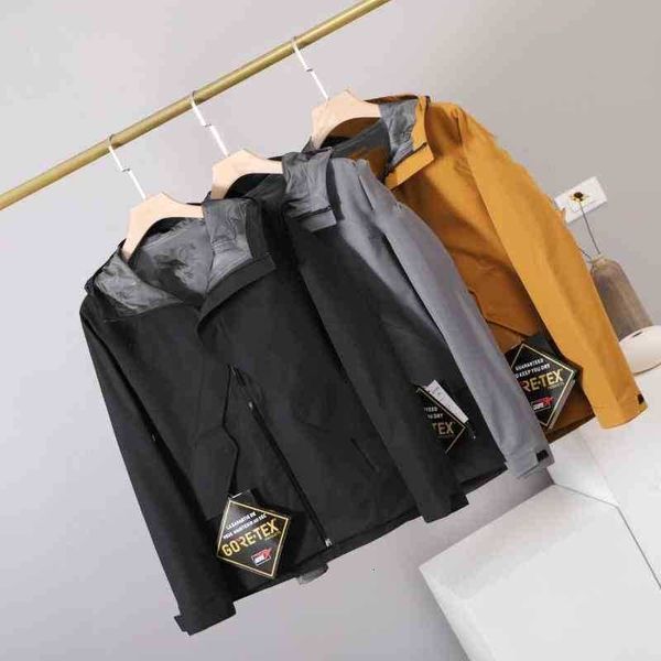 

outdoor brand men's jackets 09045240 arc men three-layers waterproof 2021 hiking jacket coat clothing, Black;brown