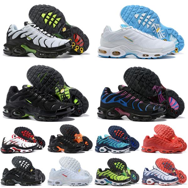 

2022 tn plus mens shoes triple white black multi hyper blue voltage purple scream green men women trainer sports sneakers size 40-46