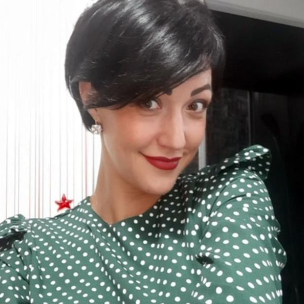 

short pixie cut wig brazilian human hair wigs for black women full machine made glueless none lace wig with bangs, Black;brown