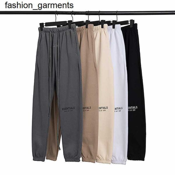 

designer plush double line essential autumn leisure reflective sports pants, Black
