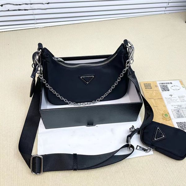 

sale 3 piece shoulder bag luxury designer crossbody bags man women handbags hobo bag purses lady channel tote nylon wallet