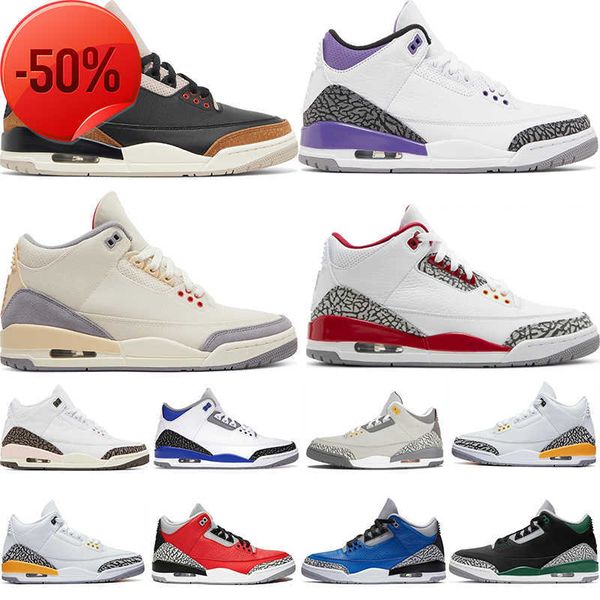 

boots jumpman 3 3s basketball shoes desert elephant muslin neapolitan dark iris racer blue pine green fire red mens sports sneakers classic, Black