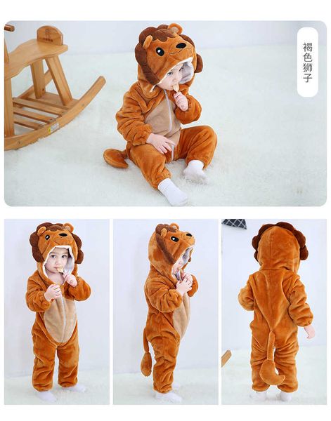 

pajamas dome cameras winter new born baby clothes romper baby jumpsuit animal hooded stich unicorn cotumes girls boys overalls infant clothi, Blue;red