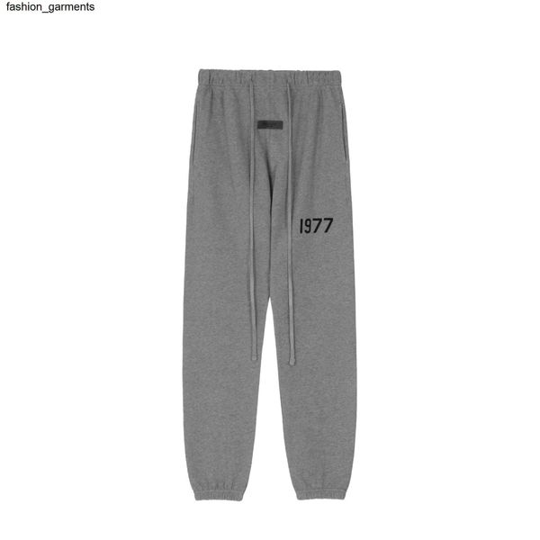 

designer men double thread essential flocking drawstring pants, Black