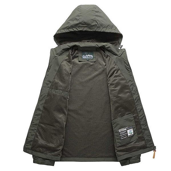 

men's jackets new men's waterproof jacket hooded overcoat men's outdoor rock climbing windbreaker windproof autumn winter jac, Black;brown