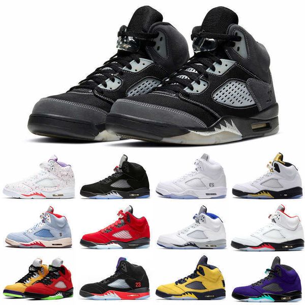 

boots mens trainers 5s basketball shoes 5 transformers doernbecher raging bull bluebird fire red oregon ducks sports sneakers size -13, Black