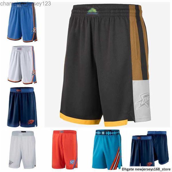 

college basketball wears 2023 printed oklahoma swingman pants basketball shorts thunders performance black