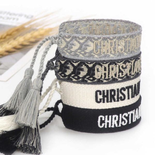 

luxury women's bracelets fashion brand d bangle jewelry designer letter hand woven bracelet simple wrist bohemian rope trinket men girl, Golden;silver