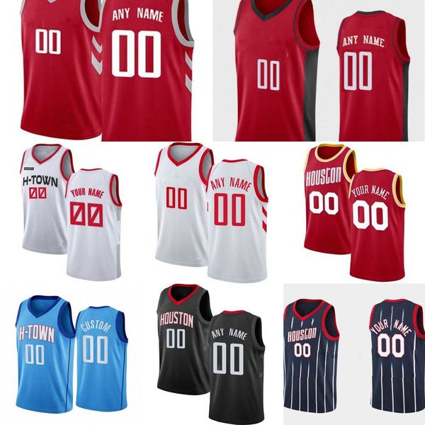 

basketball jerseys 75th custom mens womens houston''rockets''16 usman garuba 0 jalen green 25 garrison mathews 17 dennis, Black