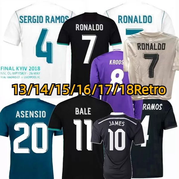 

2013 2014 player soccer jerseys retro maillot classic vintage camisetas football shirts uniforms ucl 15 16 17 18 men home pepe ramos ronaldo, Black