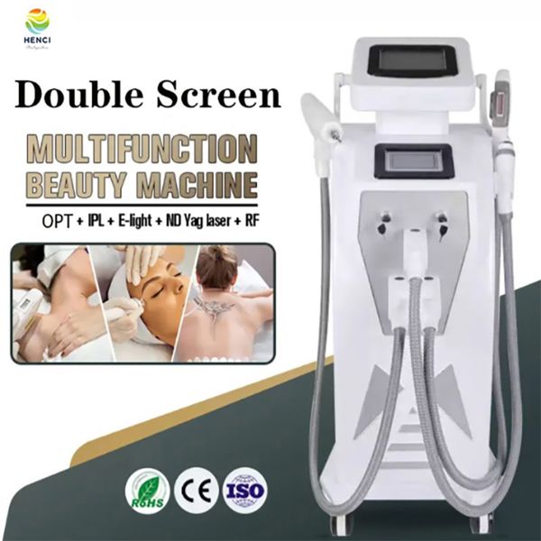 

2023 clearance ipl machine opt laser hair removal nd yag laser tattoo removal device rf skin tighten face lift beauty equipment, Black