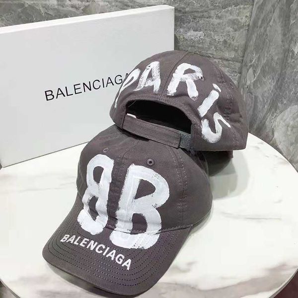 

new ball caps designer balencigass bonnet hat paris beanie winter double b large letter graffiti baseball cap couple's versatile person, Blue;gray