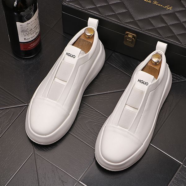 

luxury designers dress wedding party shoes fashion breathable non-slip sports casual sneakers round toe thick bottom business leisure walkin, Black