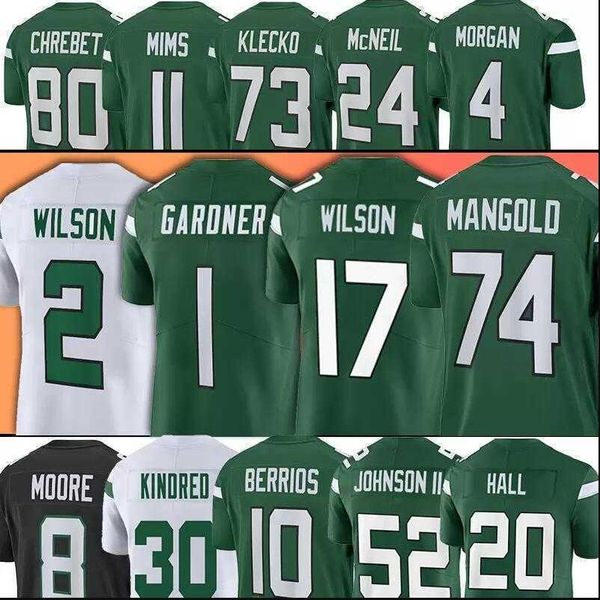 

zach wilson jersey tees custom new york''jets''mens cj mosley corey davis elijah moore jermaine johnson ii ahmad gardner, Black