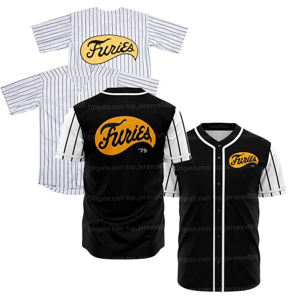 

movie the warriors baseball furies baseball jersey strip black all stitched custom name number s-4xl, Blue;black