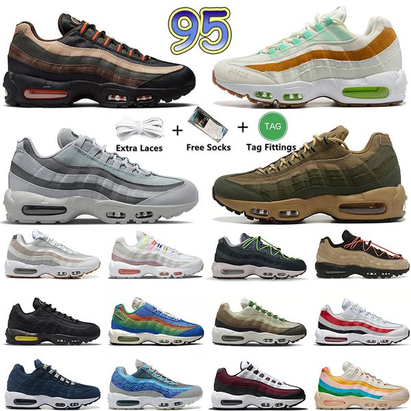 

cushion 95s running shoes mens women 95 triple white black sports jogging greyscale rise unity pure platinum sneakers tennis trainers big si