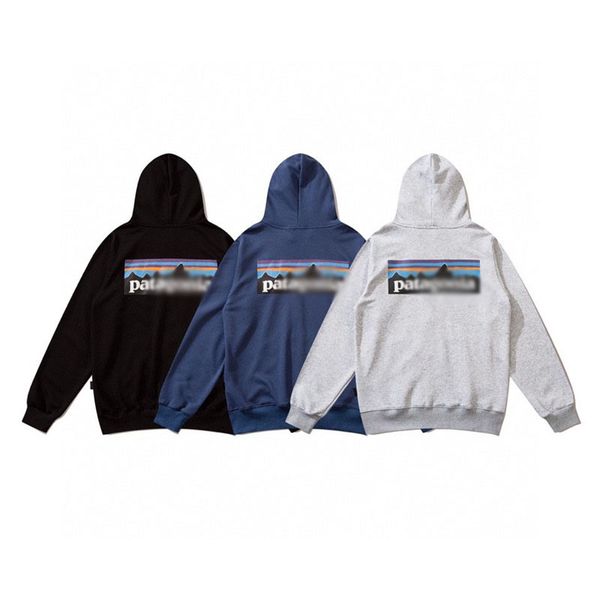 

men's hoodies mountain print zip cardigan hooded sweater hoodie coat, Black