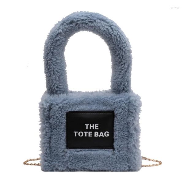 

evening bags autumn and winter plush handbags for women fashion shoulder texture chains western style all-match messenger