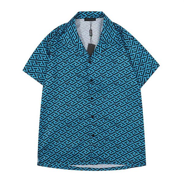 

22ss men designer blouses casual shirts fashion letter tiger print slik bowling shirt mens plus size dress shirts summer short sle251i, White;black
