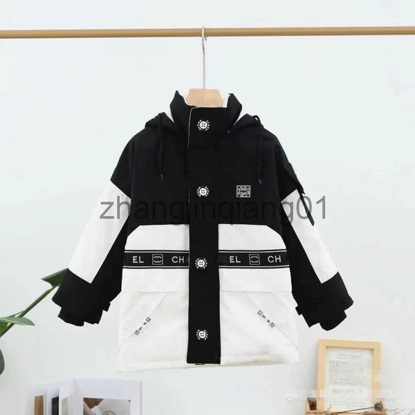 

designer channel down puffer jacket mens womens lovers autumn winter white duck down thickened extra long tooling fashion brands vintage lar, Black