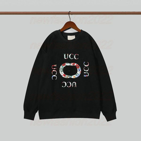 

2023 hooded sweatshirt with interlocking g fashion hoodie men's sweatshirts polar fleece hooded harajuku hip hop casual women ladies ho, Black