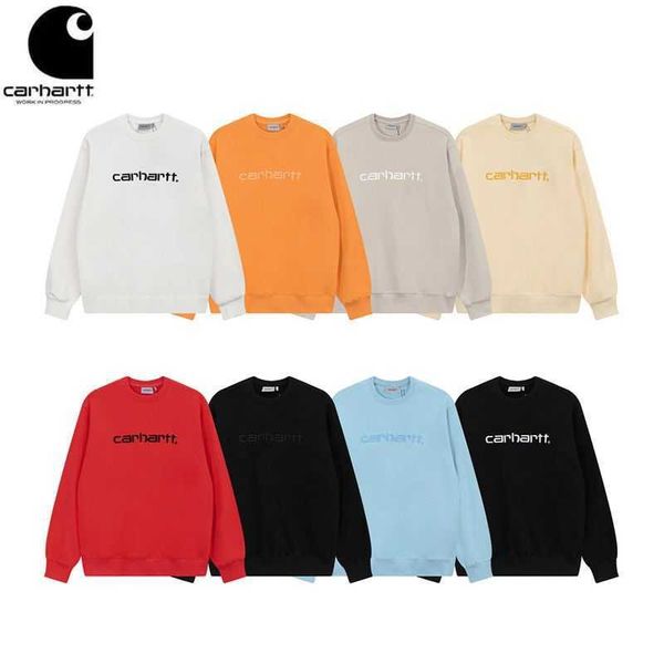 

carhart desiger mens hoodies fashion brand sweatshirts luxury womens round neck letter priting hoodie, Black