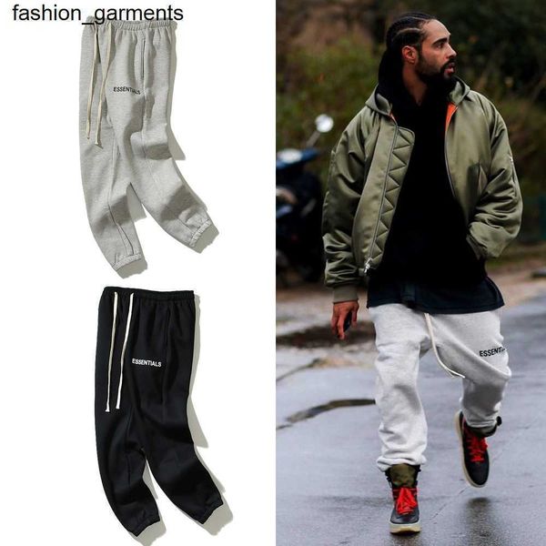 

designer essential double track california limited drawstring pants, Black