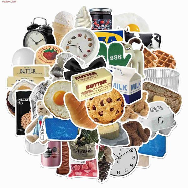 

new outdoor games waterproof 10/30/50pcs new ins food milk butter stickers for car lapphone motorcycl helmet cartoon decal sticker for kids