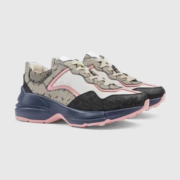 

designer sneakers casual shoes women sneaker flat shoe leather thick soled mens vintage chaussures lace-up increase platform leisure with, Black