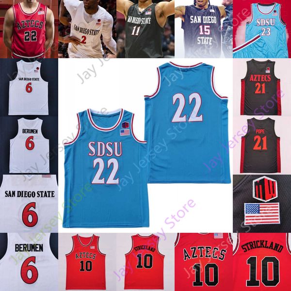 

san diego state aztecs basketball jersey ncaa college malachi flynn matt mitchell schakel yanni wetzell kj feagin nathan mensah adam seiko, Black;red