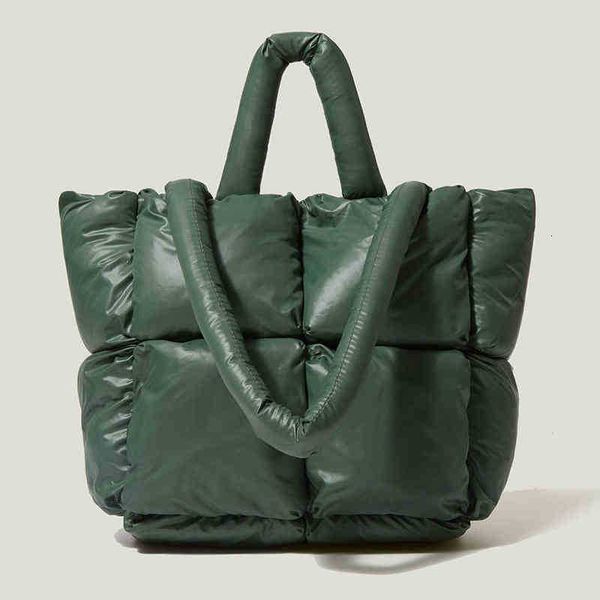 

evening bag fashion large tote padded handbags designer quilted women shoulder s luxury nylon down cotton crossbody winter purse 2021 h1215