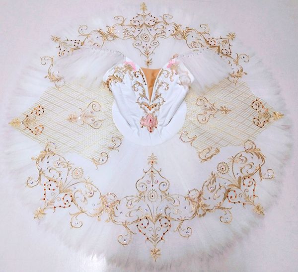 

white gold stage wear professional sleeping beauty pancake dress white for women girls nutcracker fairy doll tutu ballet jn0214b, Black;red