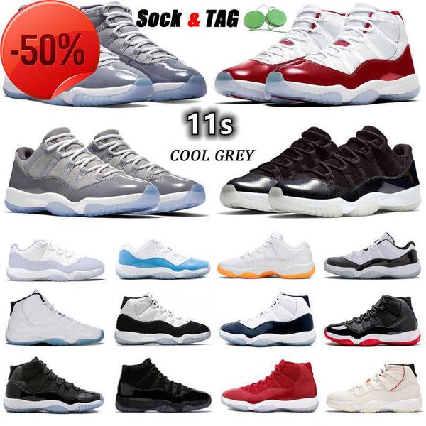 

boots og designer jumpman 11s retro men basketball shoes cherry cool grey bred instinct 25th anniversary concord mens women cap and gown spo, Black