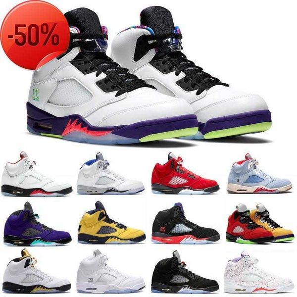 

boots new jumpman 5 jumpmans 5s mens basketball shoes raging bull racer blue bird fire red stealth green bean easter alternate grape sports, Black