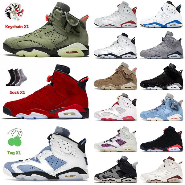 

original men basketball shoes cactus jack unc university blue bordeaux singles day unc red oreo tech chrome black infrared sneakers trainers, White;red