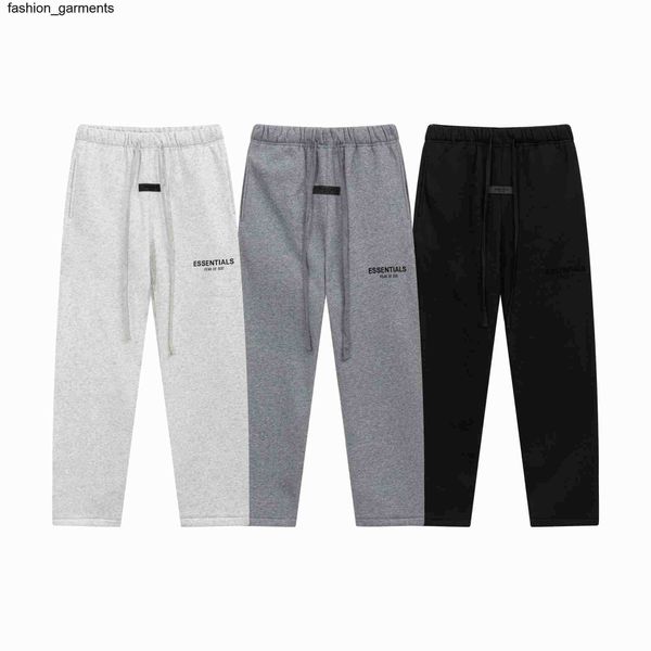 

designer new double line essential casual straight trousers, Black