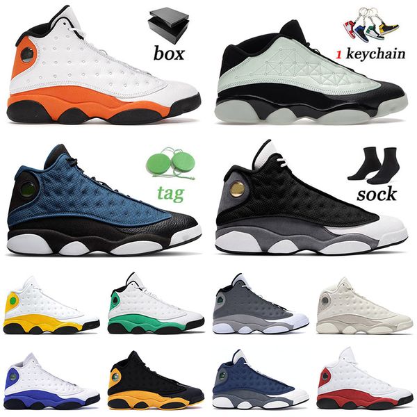 

2022 arrival mens basketball shoes 13 13s xiii starfish singles day brave blue black flint court purple hyper royal soar green men women tra, White;red