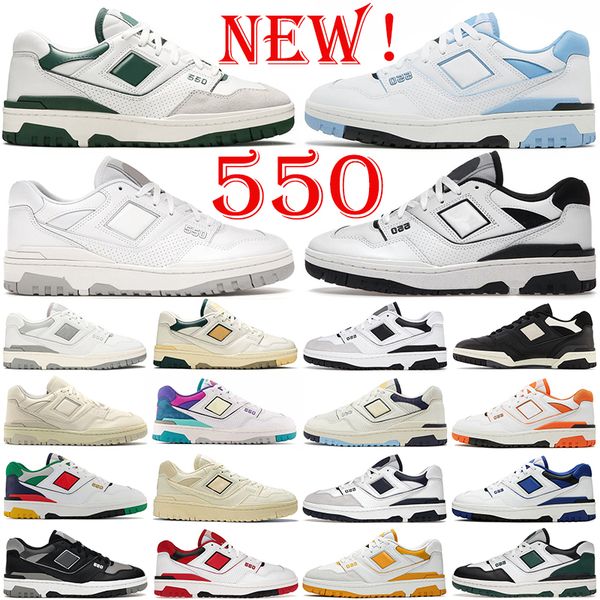 

new 550 shoes men casualshoes white green grey black pink unc panda amongst us auralee rich paul navy blue varsity orange mens womens