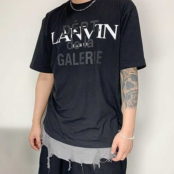 

designer gallerydept mens t-shirts dept us fashion co branded basic lettered slogan printed loose high street short sleeve tshirt base shirt, White;black